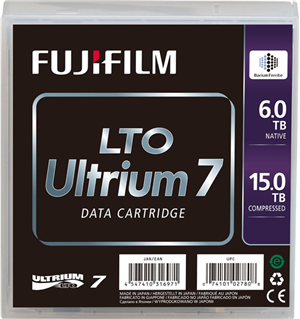 Fujifilm LTO Ultrium 7 6/15TB Tape Barium Ferrite Data Cartridges