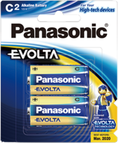 Panasonic Evolta C Alkaline Battery 2 Pack – Batteries & Chargers | ACP Online