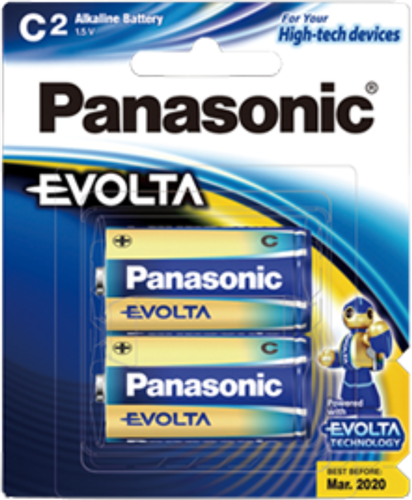 Panasonic Evolta D Alkaline Battery 2 Pack – Batteries & Chargers | ACP Online