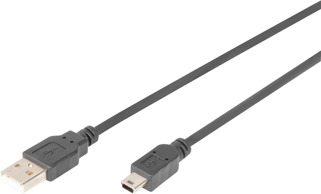 Digitus USB 2.0 Type A (M) to mini USB Type B (M)  1.8m Cable. – Cables - USB & Firewire | ACP Online