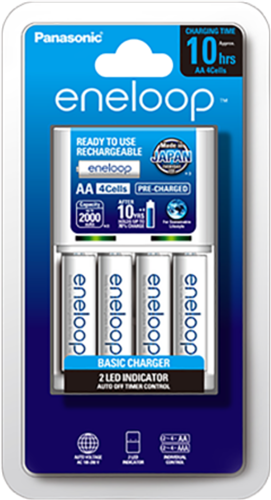 Panasonic Eneloop Overnight Charger + 4 AA Batteries – Batteries & Chargers | ACP Online