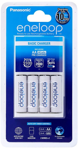 Panasonic Eneloop AAA/AA Battery Charger with 4x AA Batteries