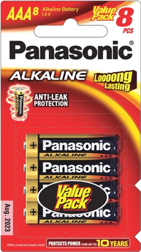 Panasonic AAA Alkaline Battery 8 Pack – Batteries & Chargers | ACP Online