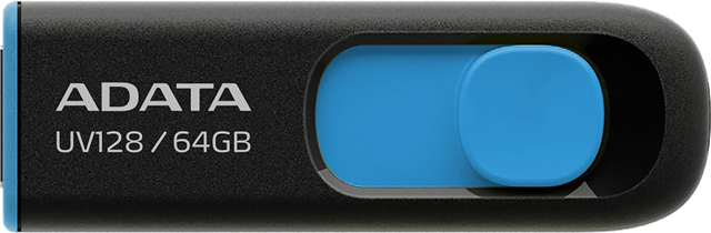 ADATA UV128 Dashdrive Retractable USB 3.0 64GB Blue/Black Flash Drive – Drives - Flash/Pen | ACP Online
