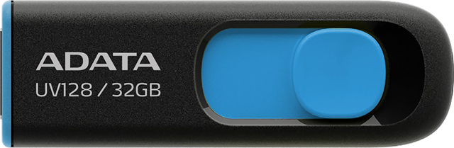 ADATA UV128 Dashdrive Retractable USB 3.2 32GB Blue/Black Flash Drive – Drives - Flash/Pen | ACP Online
