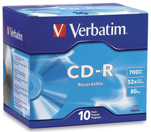 Verbatim CD-R 52x 10 Pack with Jewel Cases