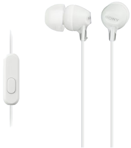 Sony MDREX15APW In Ear Headphone w/Smart Phone Control White – Headset / Microphone | ACP Online