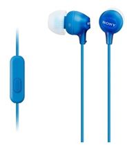 Sony MDREX15AP In Ear Headphones w/Smart Phone Control Blue