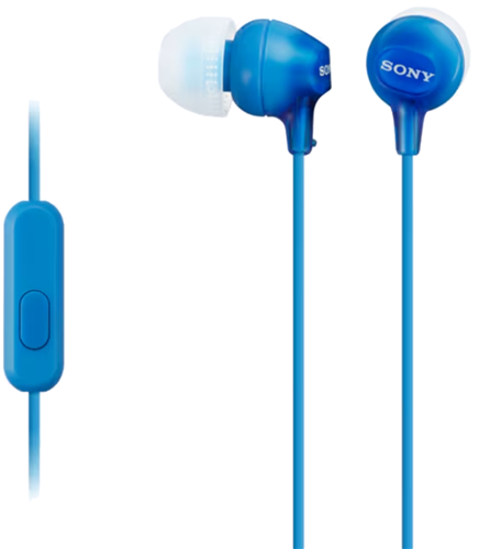 Sony MDREX15APLI In Ear Headphone w/Smart Phone Control Blue – Headset / Microphone | ACP Online