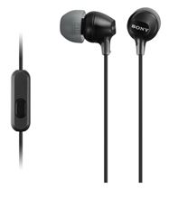 Sony MDREX15AP In Ear Headphones w/Smart Phone Control Black