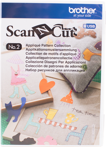 Brother CAUSB2  Scan N Cut Fabric - USB Number 2 Applique Pattern – Sewing & Craft | ACP Online