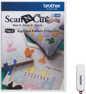 Brother CAUSB2 Scan N Cut Fabric - USB No.2 Applique Pattern