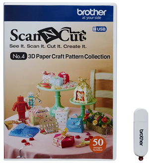 Brother CAUSB4 Scan N Cut Fabric - USB No.4 3D-Craft Pattern Collection