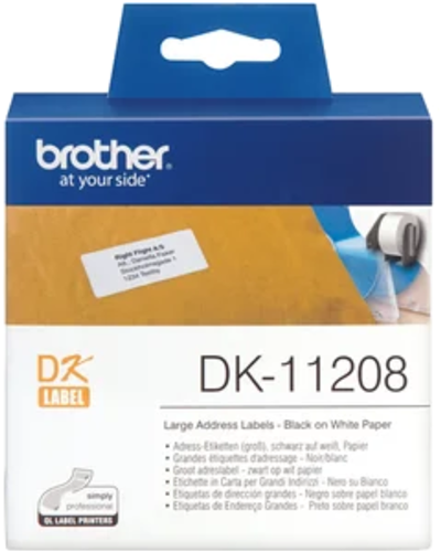 Brother DK11208 400 Large Address Labels 38mm x 90mm – POS - Consumables | ACP Online