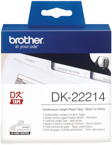 Brother DK22214 Continuous Length Paper Label Tape 12mm x 30.48m – POS - Consumables | ACP Online