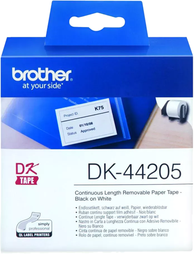 Brother DK44205 Continuous Paper Roll (Blk Print on Wht) 62mm x 30.48m – POS - Consumables | ACP Online