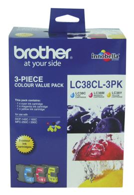 Brother LC38CL3PK Colour Ink Cartridge Triple Pack