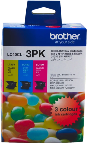 Brother LC40CL3PK CMY Colour Ink Cartridges (Triple Pack) – Printer Consumables | ACP Online