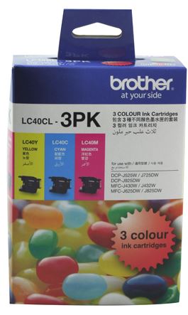 Brother LC40CL3PK Colour Ink Cartridge Triple Pack