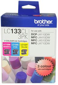 Brother LC133CL3PK Colour Ink Cartridge Triple Pack
