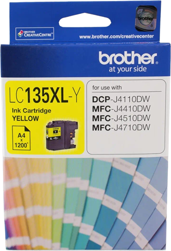 Brother LC135XLY Yellow High Yield Ink Cartridge – Printer Consumables | ACP Online