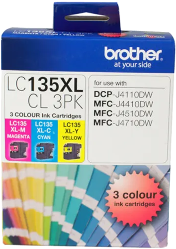 Brother LC135XLCL3PK CMY Colour High Yield Ink Cartridge (Triple Pack) – Printer Consumables | ACP Online