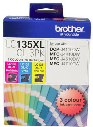 Brother LC135XLCL3PK Colour High Yield Ink Cartridge Triple Pack