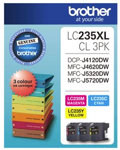 Brother LC235XLCL3PK Colour Ink Cartridge Triple Pack