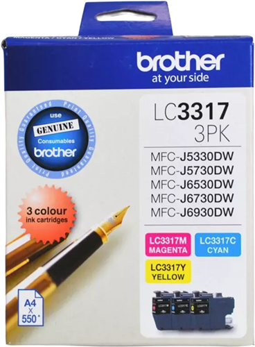 Brother LC33173PK 3 pack CMY Ink Cartridges – Printer Consumables | ACP Online