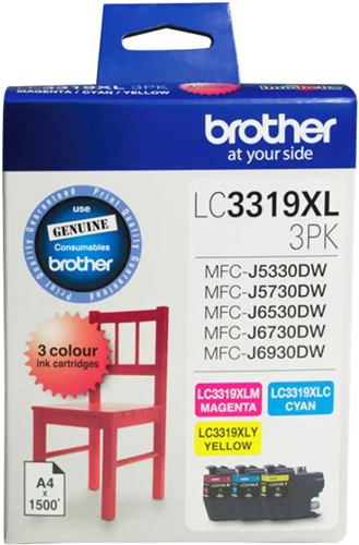 Brother LC3319XL3PK 3 pack CMY High Yield Ink Cartridges – Printer Consumables | ACP Online