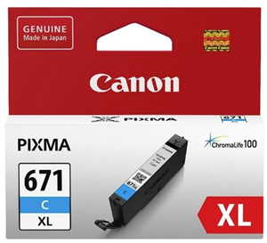 Canon CLI-671XLC Cyan High Yield Ink Cartridge