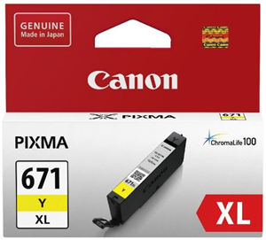 Canon CLI-671XLY Yellow High Yield Ink Cartridge