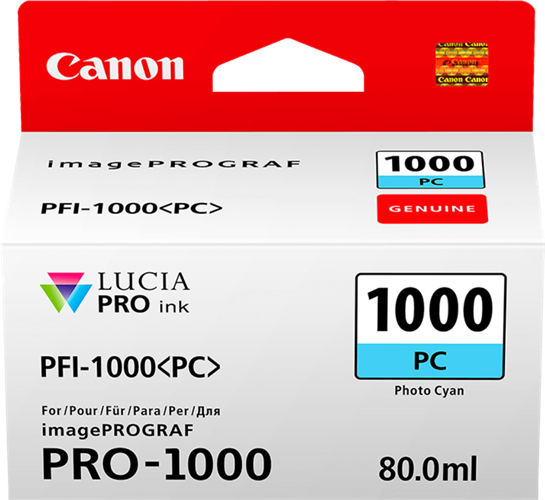 Canon PFI-1000PC Photo Cyan Ink Tank – Printer Consumables | ACP Online