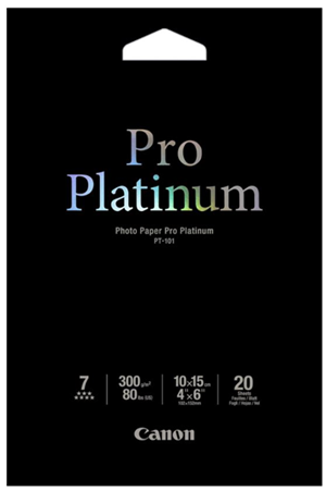 Canon PT-101 4x6 Pro Platinum 300gsm Photo Paper - 20 Sheets
