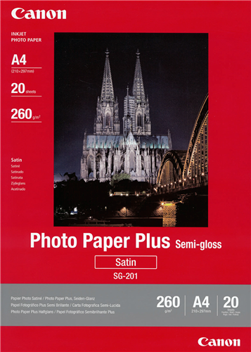 Canon SG-201 A3 Semi Gloss Satin 260gsm Photo Paper - 20 Sheets – Printer Consumables | ACP Online