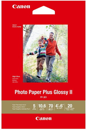 Canon PP-301 4x6 Glossy II 275gsm Photo Paper - 20 Sheets