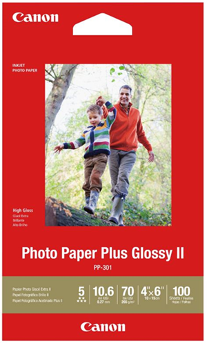 Canon PP-301 4x6 Glossy II 275gsm Photo Paper - 100 Sheets