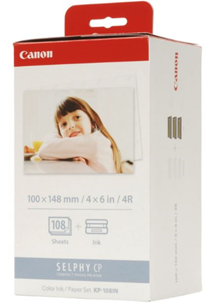 Canon KP-108IN Selphy 6x4 Photo Paper & Ink Kit - 108 Sheets