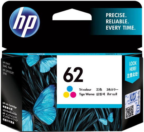 HP 62 Tri-Colour Ink Cartridge – Printer Consumables | ACP Online