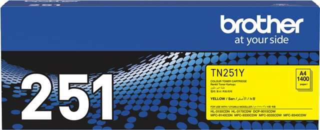 Brother TN-251Y Yellow Toner – Brother Printers & Accessories | ACP Online
