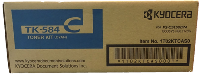 Kyocera TK-584C Cyan Toner – Kyocera Printer & Accessories | ACP Online