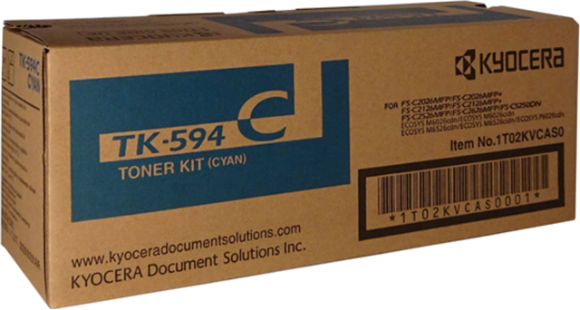 Kyocera TK-594C Cyan Toner – Kyocera Printer & Accessories | ACP Online