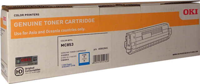 OKI 45862843 Cyan Toner – Printer Consumables | ACP Online