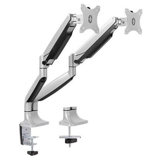 Brateck 13-32" Dual Monitor Couterbalanced Stand with Clamp Base