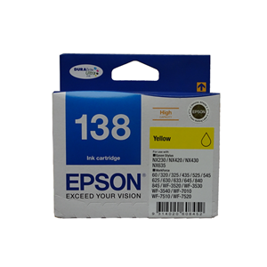 Epson 138 Yellow High Yield Ink Cartridge