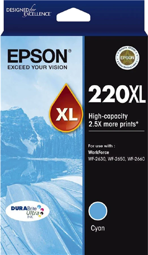 Epson 220XL Cyan High Yield Ink Cartridge – Printer Consumables | ACP Online