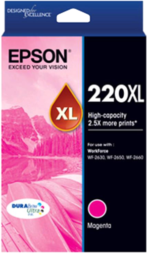 Epson 220XL Magenta High Yield Ink Cartridge – Printer Consumables | ACP Online