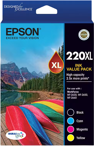 Epson 220XL 4 Ink High Yield Ink Cartridge Value Pack – Printer Consumables | ACP Online