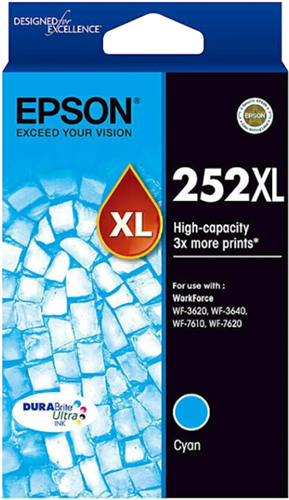 Epson 252XL Cyan High Yield Ink Cartridge – Printer Consumables | ACP Online