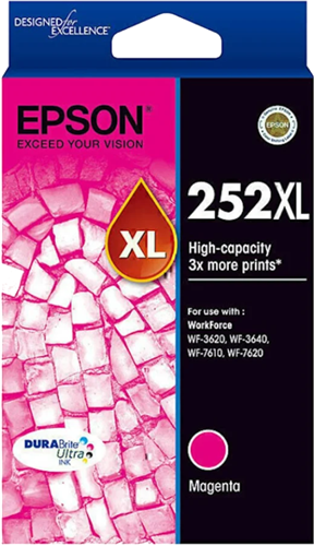 Epson 252XL Magenta High Yield Ink Cartridge – Printer Consumables | ACP Online